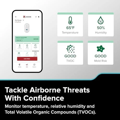 Carbon Monoxide Detector & Indoor Air Quality Monitor — Air Quality Monitor, Kidde