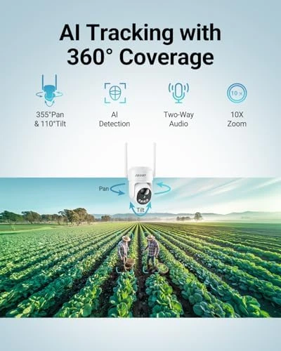 Cellular Security Camera with Solar Power and 360-Day Data — Security Camera, ZDSIOT