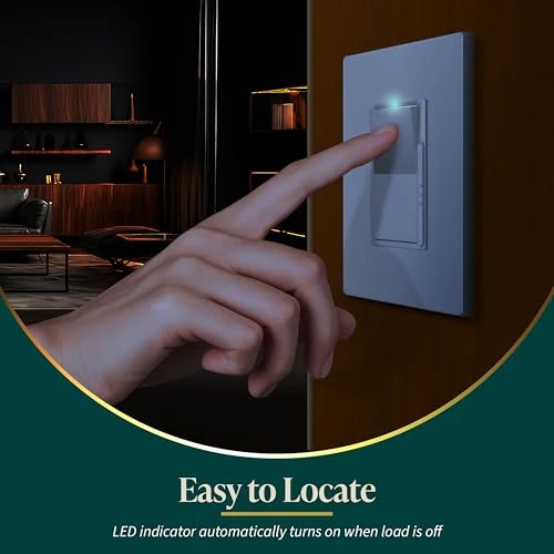 Digital Dimmer Paddle Light Switch — Smart Switch, TOPGREENER