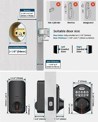 Keyless Entry Door Lock with Keypad — Smart Lock, TEEHO