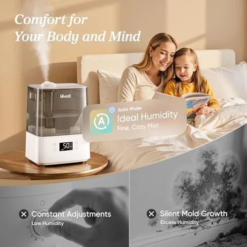 Large Room Cool Mist Humidifier with Essential Oil Diffuser — Humidifier, LEVOIT