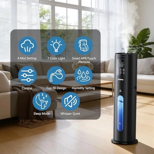 Large Room Humidifier with Smart App and Remote Control — Humidifier, Jingkey