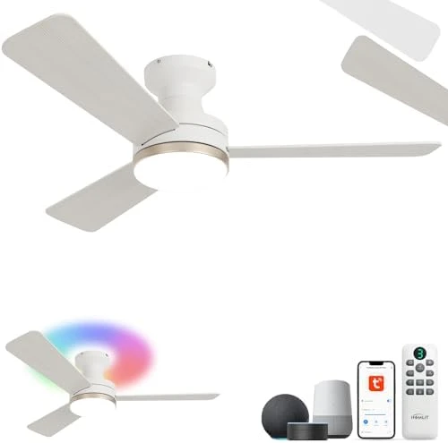 RGB Ceiling Fan with Light — Smart Fan, Homlit