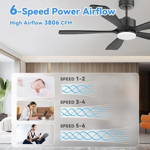 Smart Ceiling Fan with Lights — Smart Fan, GentleBreeze