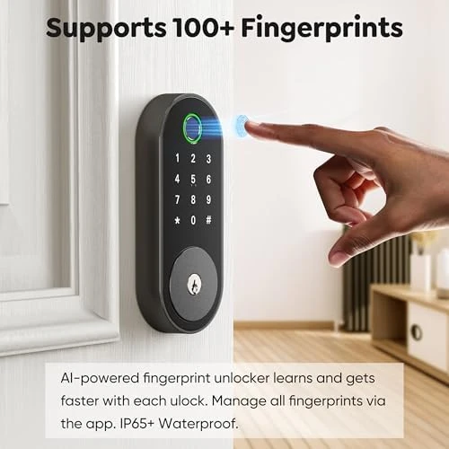 Smart Deadbolt with Keypad and Fingerprint — Smart Lock, Sifely
