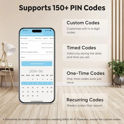 Smart Deadbolt with Keypad and Fingerprint — Smart Lock, Sifely