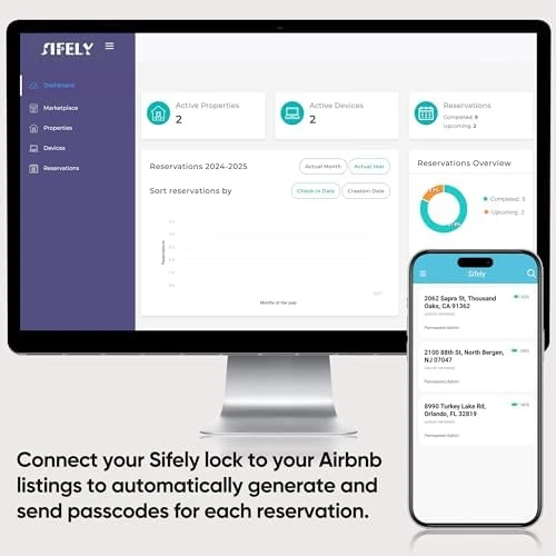 Smart Deadbolt with Keypad and Fingerprint — Smart Lock, Sifely
