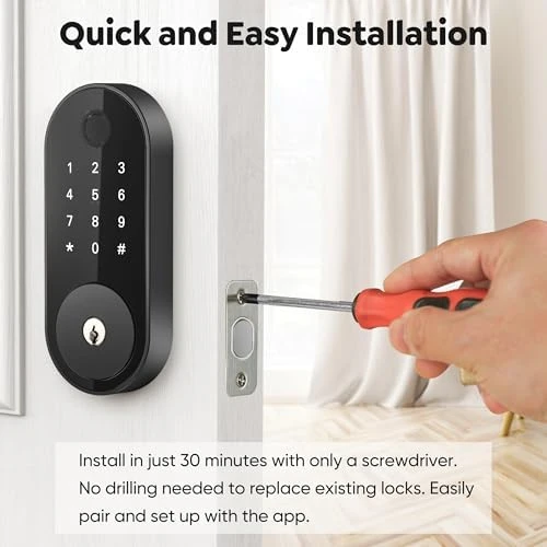 Smart Deadbolt with Keypad and Fingerprint — Smart Lock, Sifely