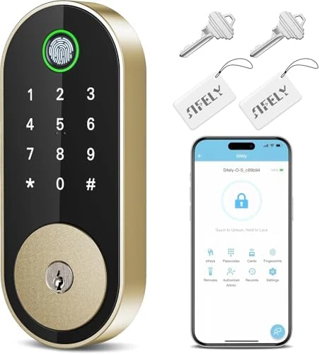 Smart Deadbolt with Keypad and Fingerprint — Smart Lock, Sifely