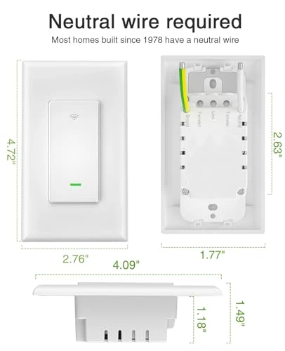 Smart Switch, 3 Way Light Wi-Fi Switch — Smart Switch, GHome Smart