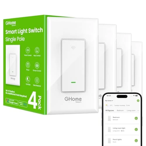 Smart Switch, 3 Way Light Wi-Fi Switch — Smart Switch, GHome Smart