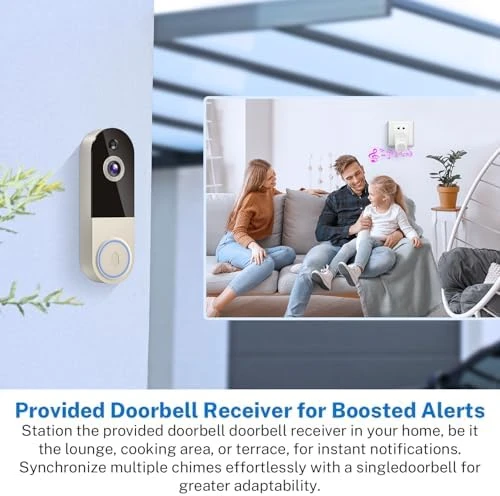 Wireless Doorbell Camera with Receiver — Video Doorbell, NexoSora