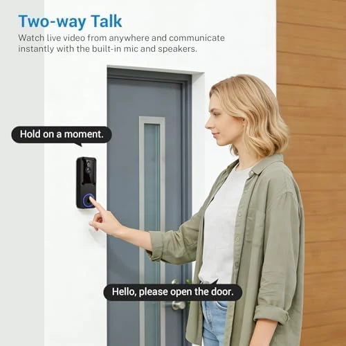 Wireless Wi-Fi Surveillance Camera with Doorbell — Video Doorbell, Crashirano