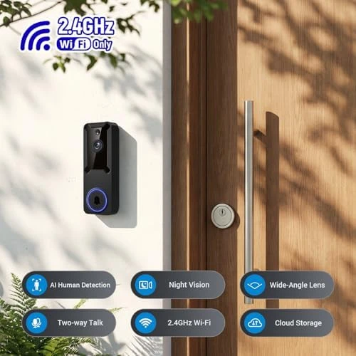 Wireless Wi-Fi Surveillance Camera with Doorbell — Video Doorbell, Crashirano