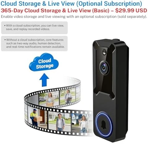 Wireless Wi-Fi Surveillance Camera with Doorbell — Video Doorbell, Crashirano