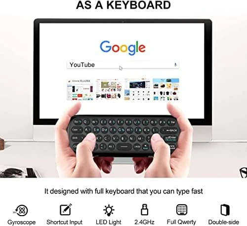Air Mouse Remote Control with Keyboard — Bluetooth Keyboard, WeChip