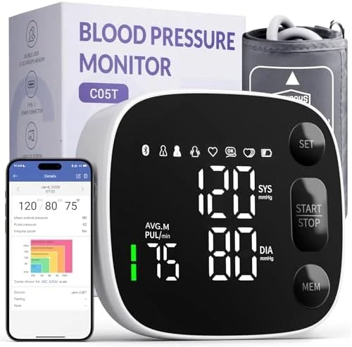 Automatic Upper Arm Blood Pressure Monitor with Bluetooth App Sync — Blood Pressure Monitor, Oklar