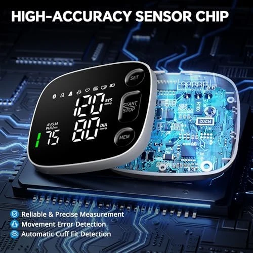 Automatic Upper Arm Blood Pressure Monitor with Bluetooth App Sync — Blood Pressure Monitor, Oklar