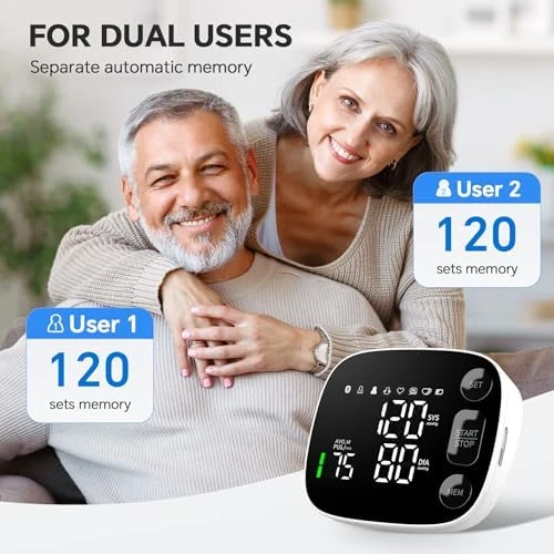 Automatic Upper Arm Blood Pressure Monitor with Bluetooth App Sync — Blood Pressure Monitor, Oklar