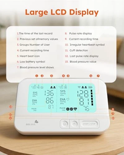 Automatic Upper Arm Blood Pressure Monitor — Blood Pressure Monitor, BBLOVE