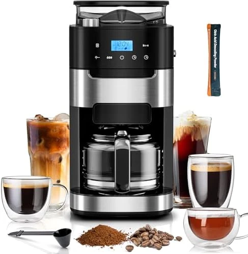 Digital Drip Coffee Maker with Built-In Grinder — Coffee Maker, Kismile