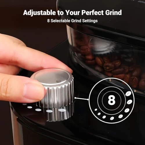 Drip Coffee Maker with Built-in Burr Grinder & Programmable Timer — Coffee Maker, Gevi