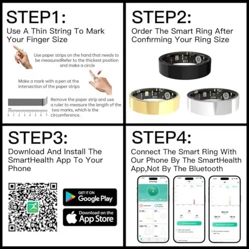 Fitness Tracker Ring — Smart Ring, ZBNMY