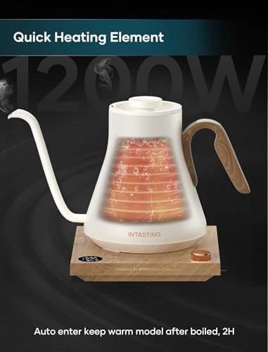 Gooseneck Electric Kettle with Precise Temperature Control — Electric Kettle, INTASTING