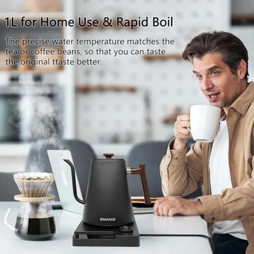 Gooseneck Electric Kettle with Temperature Control — Electric Kettle, SMANGPER