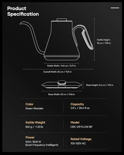 Gooseneck Electric Kettle — Electric Kettle, Cocinare