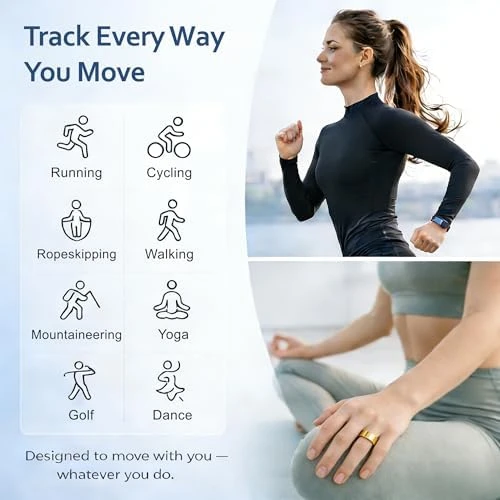 Health & Fitness Tracker Ring — Smart Ring, Aoyool