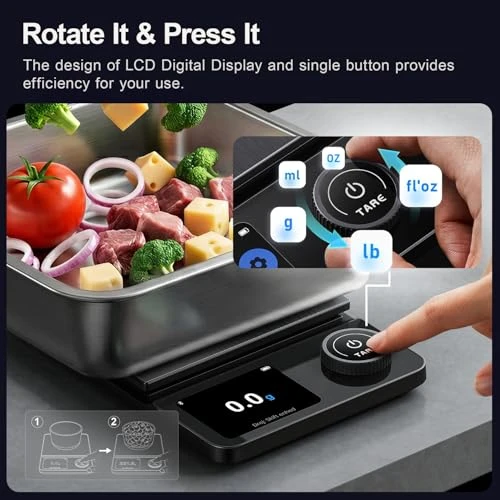 Smart Food Kitchen Scale with Nutritional Calculator and Timer — Smart Scale, Amzmerit
