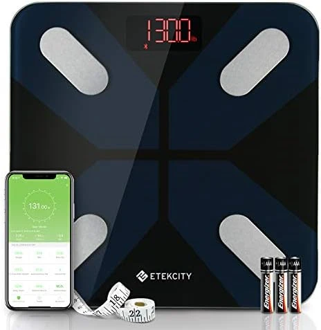 Smart Rechargeable Scale for Body Weight, BMI, Fat, Muscle Mass — Smart Scale, Etekcity