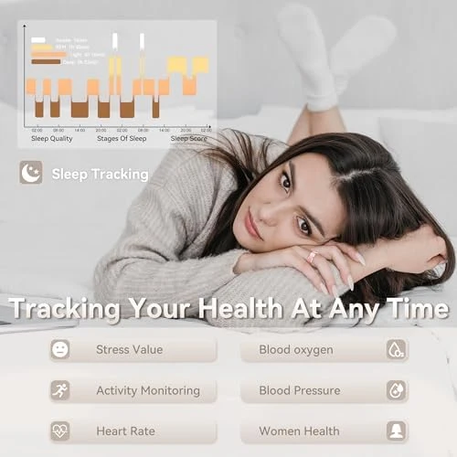 Smart Ring for Women, Fitness & Activity Tracker with Blood Pressure/Heart Rate Monitor, Sleep Tracker, Step Counter,... — Smart Ring, PJIVE