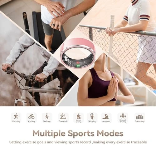 Smart Ring for Women, Fitness & Activity Tracker with Blood Pressure/Heart Rate Monitor, Sleep Tracker, Step Counter,... — Smart Ring, PJIVE