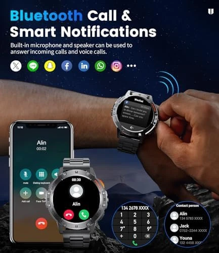 Smart Watch with Flashlight and Bluetooth Calling — Smart Watch, LIGE