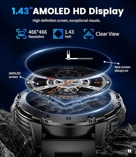 Smart Watch with Flashlight and Bluetooth Calling — Smart Watch, LIGE