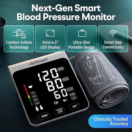 Wireless Upper Arm Smart Blood Pressure Monitor — Blood Pressure Monitor, VeriSmart
