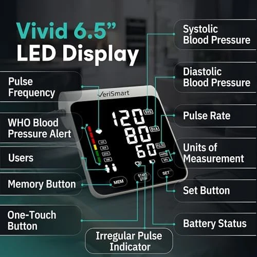 Wireless Upper Arm Smart Blood Pressure Monitor — Blood Pressure Monitor, VeriSmart