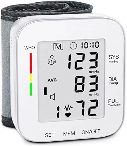 Wrist Blood Pressure Monitor with Large LCD Display, Adjustable Cuff, Automatic Memory, and Carrying Case — Blood Pressure Monitor, MMIZOO