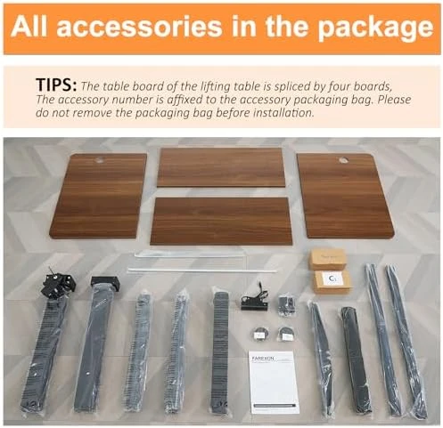 Electric Adjustable Height Standing Desk with Large Mouse Pad — Standing Desk, farexon