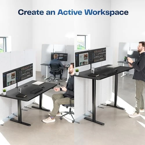 Electric Stand Up Desk Frame Workstation — Standing Desk, VIVO