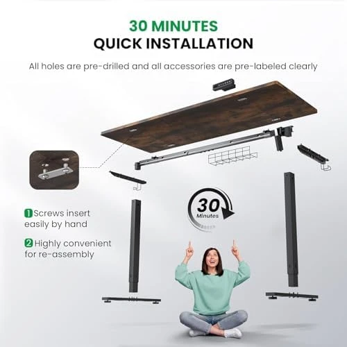 Electric Standing Desk Adjustable — Standing Desk, SIAGO