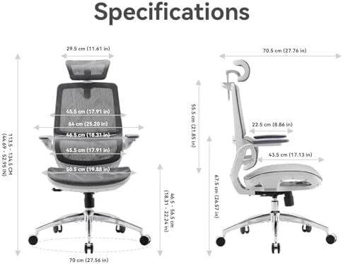 Ergonomic Office Chair with 3D Flip-up Armrests and Dual Back Design — Smart Chairs, SIHOO