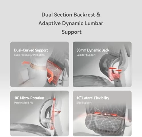 Ergonomic Office Chair with 3D Flip-up Armrests and Dual Back Design — Smart Chairs, SIHOO