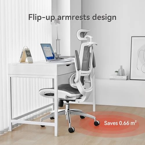 Ergonomic Office Chair with 3D Flip-up Armrests and Dual Back Design — Smart Chairs, SIHOO