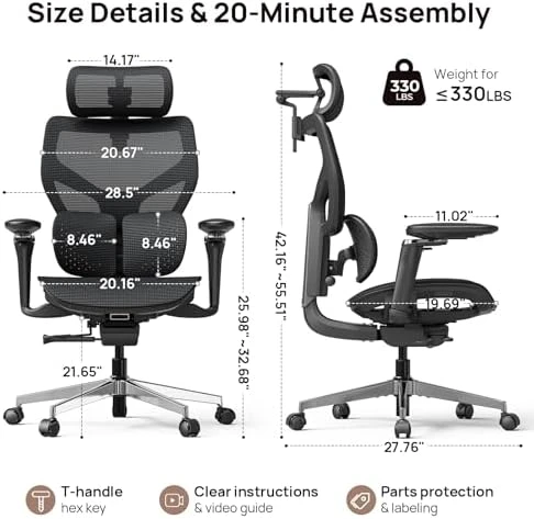 Ergonomic Office Chair with Adaptive Lumbar Support — Smart Chairs, CabeVibe