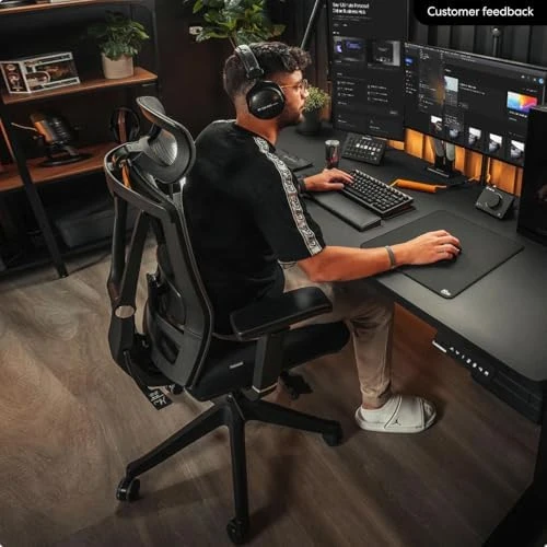 Ergonomic Office Chair with Adjustable Lumbar Support and Headrest — Smart Chairs, Autonomous