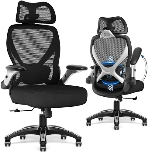 Ergonomic Office Chair with Adjustable Lumbar Support and 5D Arms — Smart Chairs, GABRYLLY