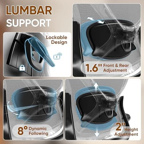 Ergonomic Office Chair with Adjustable Lumbar Support and 5D Arms — Smart Chairs, GABRYLLY